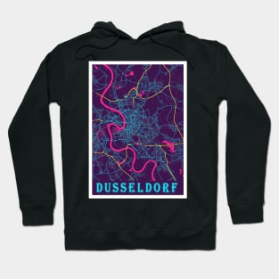 Dusseldorf Neon City Map Hoodie